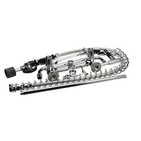 T&S Brass Pre-Rinse Unit: 8 Wall Mount, Low-Flow Spray Valv 5PR-8W12-C